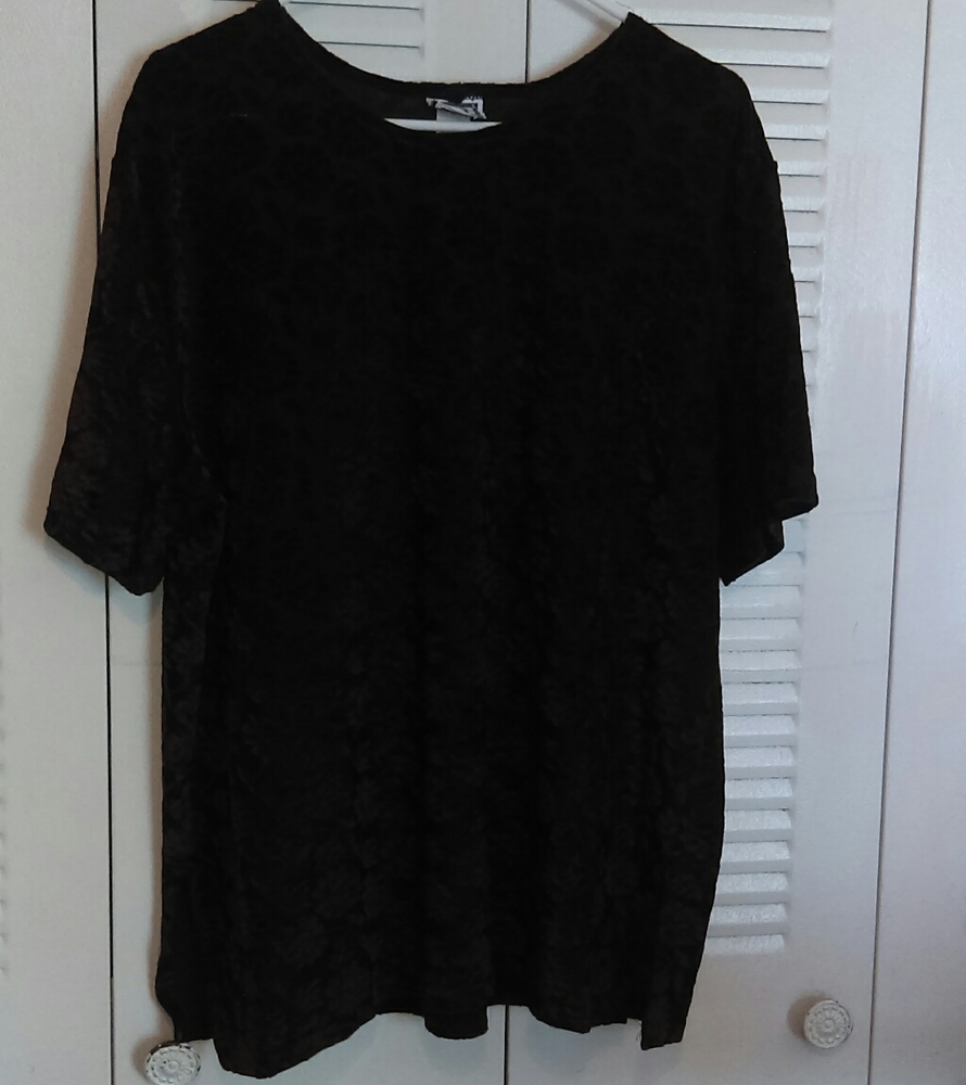 My Pieces brown floral textured top